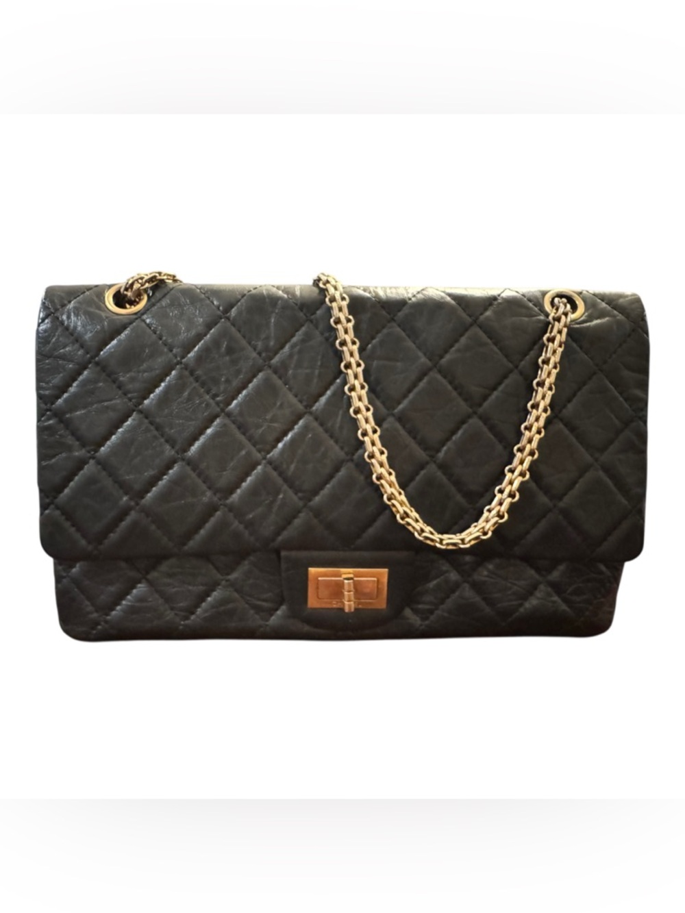 CHANEL Aged Calfskin Quilted 2.55 Reissue 227 Jumbo